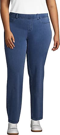 NWT-Lands' End Women's High Rise Slim Leg Light Wash Blue Jeans Plus Size 