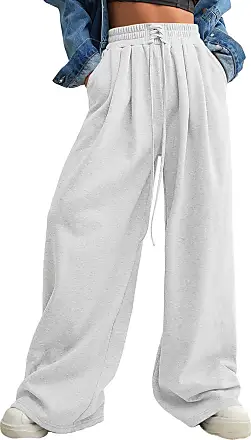 Aleumdr Womens Drawstring Cargo Pants 2024 Trendy Casual Wide  Leg Cotton Joggers Sweatpants Sports Lounge Pants with Pockets Flaxen  Medium : Clothing, Shoes & Jewelry