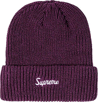 Supreme NYC Oval Logo Heather Grey/Red Beanie Winter Hat One Size