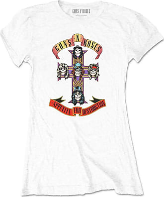 Guns N Roses Distressed Appetite Cross Heather Black T Shirt New Official