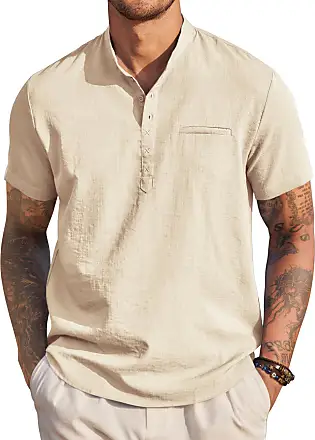Beige Coofandy Shirts: Shop at $18.99+