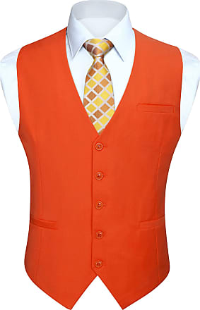 Enlision Men's Formal Party Wedding Waistcoat Solid Color Suit Vest Waistcoats for Men XS-4XL 
