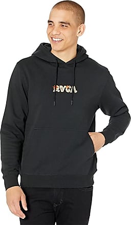 Medium RVCA Men's Pullover Hoodie STACKED NWT BLK 
