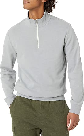 Essentials Mens Lightweight French Terry Quarter-Zip Mockneck Sweatshirt 
