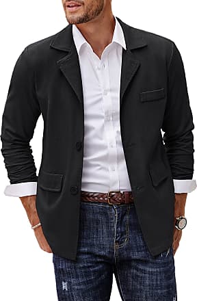 Mens Tweed Blazer Casual Sports Coat Jacket Slim Fit Autumn Winter Blazer  Notch Lapel Single Breasted Black XXS at  Men's Clothing store