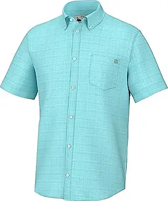  HUK Men's Standard Pursuit Crew Long Sleeve, Sun Protecting  Fishing Shirt, Fin Flats-Crystal Blue, Small : Clothing, Shoes & Jewelry