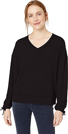 Daily Ritual Womens Terry Cotton and Modal V-Neck Drop-Shoulder Sweatshirt