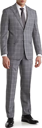 Men's English Laundry Navy and Brown Plaid 2pc Suit E124