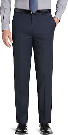Jos. A. Bank Mens Travel Tech Slim Fit Micro Stripe Flat Front Suit Separate Pants, Blue, 37 Regular