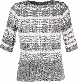 Grey Thom Browne Wool 4-bar Stripe Jumper in Grey Womens Clothing Jumpers and knitwear Jumpers 