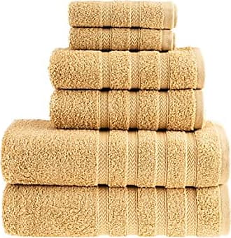 Home Sweet Home 6-Piece 650 GSM Cotton Bath Towel Set - Beige