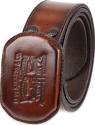Levi´s Leder Gürtel Unisex 221436 braun Leather Belt Größe 85 cm Breite 3,8 cm 