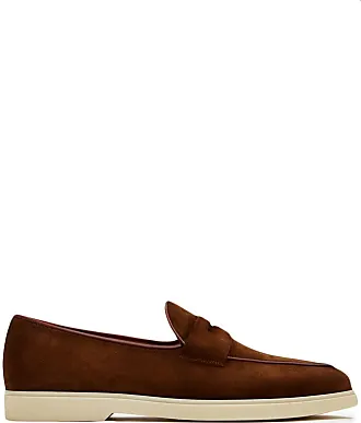 Magnanni 5018 Louie Black Polished Calf Moc Toe Penny Loafers Shoes Men's  9.5 M