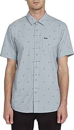 Volcom Mens Mark Mix Button Up Short Sleeve Shirt