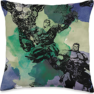 Marvel Avengers Super Hero Icons Purple Paisley Print Throw Pillow 16x16 Multicolor 