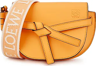 LOEWE Mini Gate Dual Bag in Soft Calfskin and Jacquard Tan in Calfskin with  Gold-tone - GB