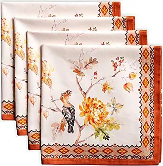 Holiday Autumn Leave Table Linen Cloth Napkins, 20x20, Set of 4