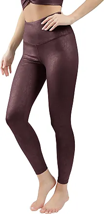 90 Degree By Reflex Women'S Vintage Lux Faux Crackled Leggings - Brown -  Size XS for Women
