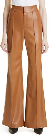 Alice + Olivia Olivia Faux Leather Pant in Camel