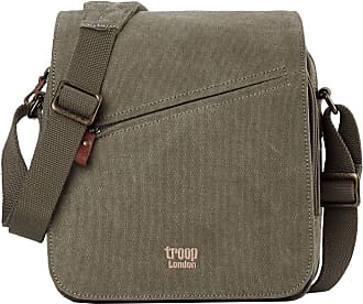Troop London Classic Canvas Laptop Messenger Bag - TRP0207 - Brown