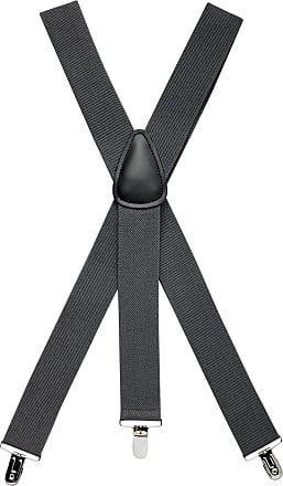 New Y back Men's Vesuvio Napoli Suspenders Braces clip on formal party Black 