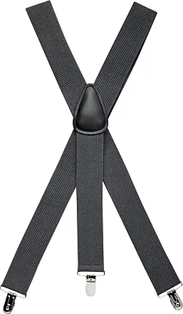 Welch Men's Big & Tall Elastic Clip-End 2 inch Work Suspenders - Black