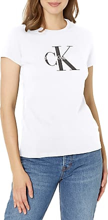Calvin Klein Denim JEANS W Back Floral Graphic Tee White Damen Bekleidung Oberteile T-Shirts 