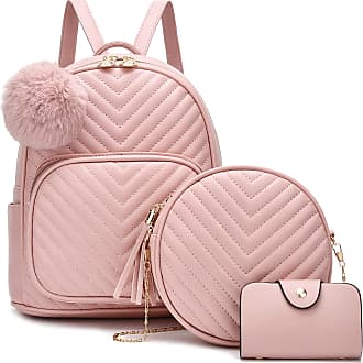 I IHAYNER Women's Simple Design Quilted Backpack Mini Backpack for Women  3Pcs Leather Backpack Purse for Women Small Backpack