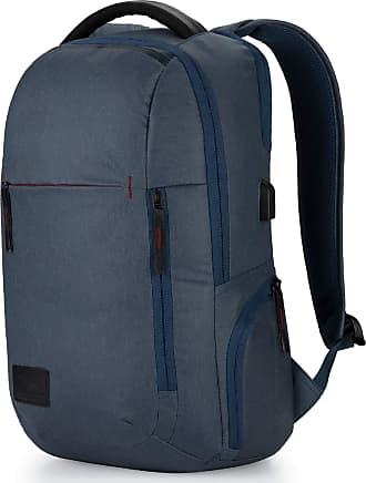 High Sierra Business Proslim USB Laptop Backpack, Rustic Blue Heather/Chili Pepper, One Size