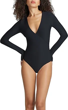 Buy commando Women's Velvet One Shoulder Bodysuit, Black, Large at