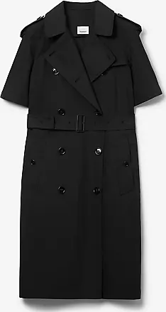 BURBERRY Double-breasted belted faux fur-trimmed cotton-blend shell trench  coat