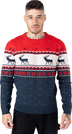James Darby Mens Nordic Stag Winter Knit Christmas Xmas Pullover Sweater Jumper 