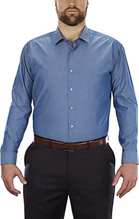 Kenneth Cole Kenneth Cole Unlisted Mens Dress Shirt Big and Tall Solid, Hazy Blue, 18.5 Neck 35-36 Sleeve
