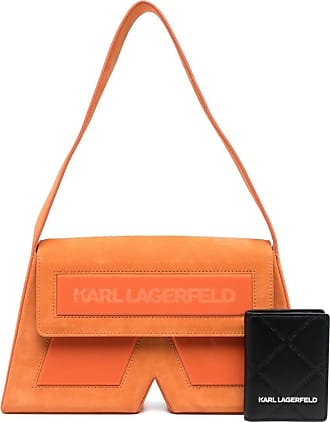 KARL LAGERFELD POUCH IKONIK MONOGRAM POCHETTE - Across body bag - orange 