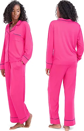 Laura Ashley Women's Hacci Notch Collar PJs Button Down Pajama Set at   Women's Clothing store