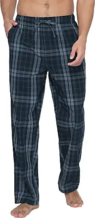  LAPASA Mens Pajama Pants 100% Cotton Flannel Plaid Lounge  Soft Warm Sleepwear Pants PJ Bottoms Drawstring And Pockets M39 Medium