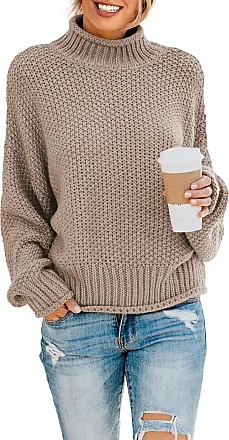 Fashion Women's Thick Sweater Warm Knitted Women's Casual Oversized-khaki