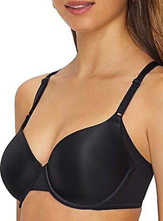 Warner's Womens No Side Effects Underwire Contour with Mesh Wing Bra, Rich Black, 34C US