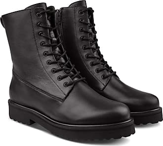 Damen Schuhe Stiefeletten Boots Schnür-Booty Leicht Gefüttert 6292 schwarz