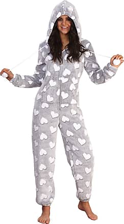 Lora Dora Womens Teddy Bear Onesie All in One Hooded Sherpa Fleece Pyjamas
