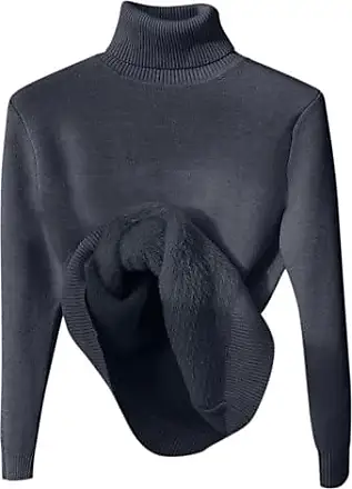 T-Shirt Thermique sous Pull Femme Chandail Col Roulé Chemise Tricot Automne  Hiver Chaud Haut Thermique Femme Pull À Manches Longues sous Pull Top