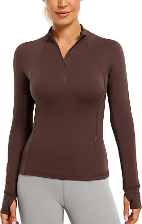 CRZ YOGA Butterluxe Womens Full Zip Cropped Workout Jackets with