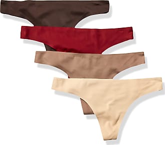 Essentials 4-Pack Seamless Bonded Stretch Thong Panty Mujer 