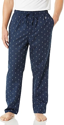 Nautica Men's Sleepwear Button Front Woven Pajama Shirt Maritime Navy XL #3041 