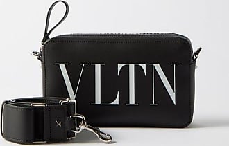 VALENTINO GARAVANI: leather bag with logo - Black  Valentino Garavani  shoulder bag 3Y2B0954WJW online at