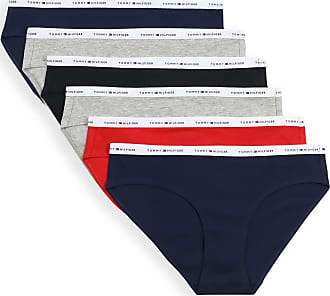 Beetroot Red Tommy Hilfiger Women's Underwear Micro Stripe Bikini Brief Panty 