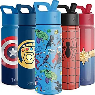 Simple Modern Marvel Captain America Kids Water Bottle with Straw Lid |  Insulated Stainless Steel Reusable Tumbler Gifts for School, Toddlers, Boys  