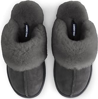 lands end women's shearling scuff slippers