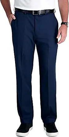 Essentials Casual Pants Men's Size 30W X 28L Navy Blue Flat Front