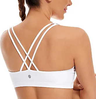 CRZ YOGA Women's Light Support Cross Back Wirefree Removable Cups Yoga  Sport Bra Black Medium : : Clothing, Shoes & Accessories
